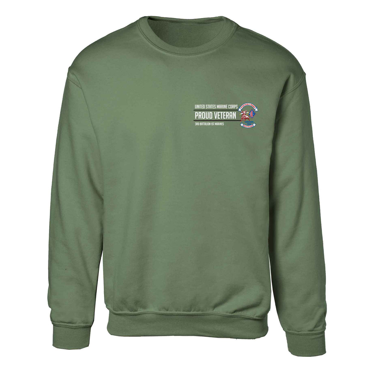 3rd Battalion 1st Marines Proud Veteran Sweatshirt - SGT GRIT