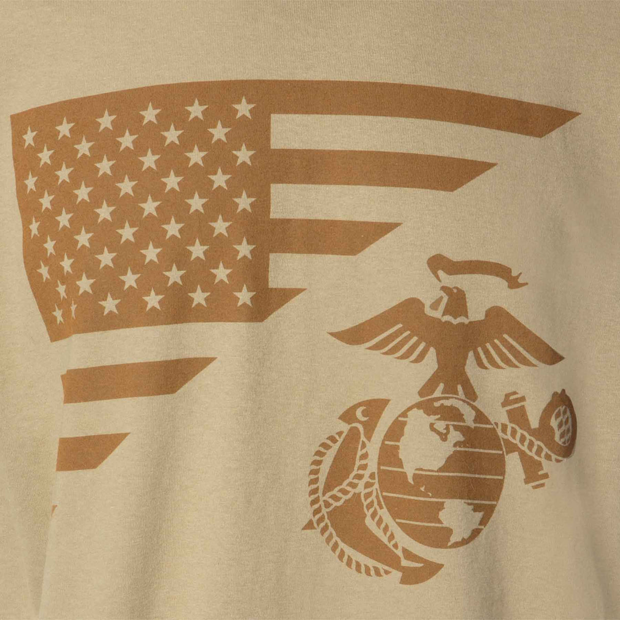 USMC Flag, EGA Emblem T-shirt 100% Cotton - SGT GRIT