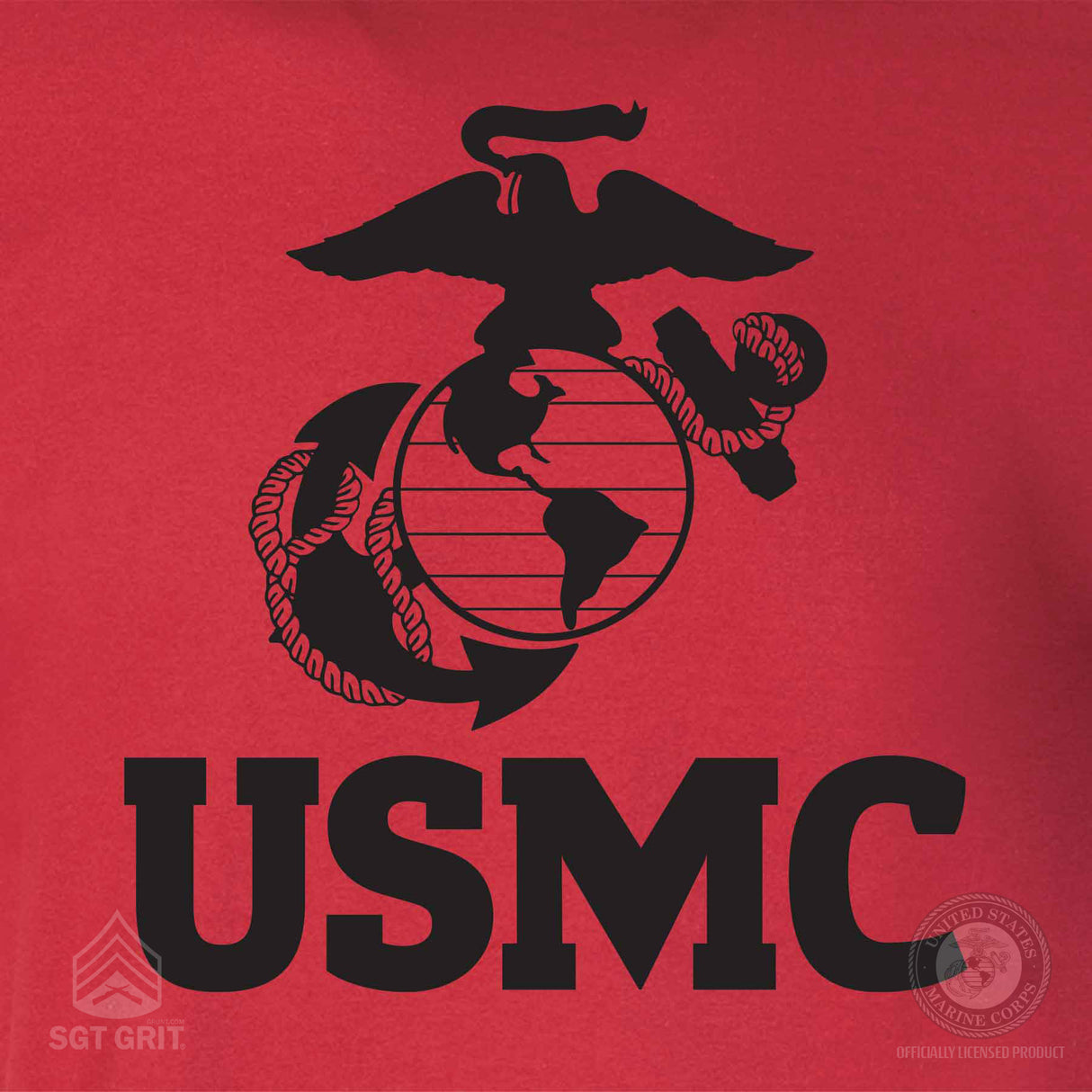 USMC Eagle, Globe, and Anchor T-Shirt – Black or Red - SGT GRIT