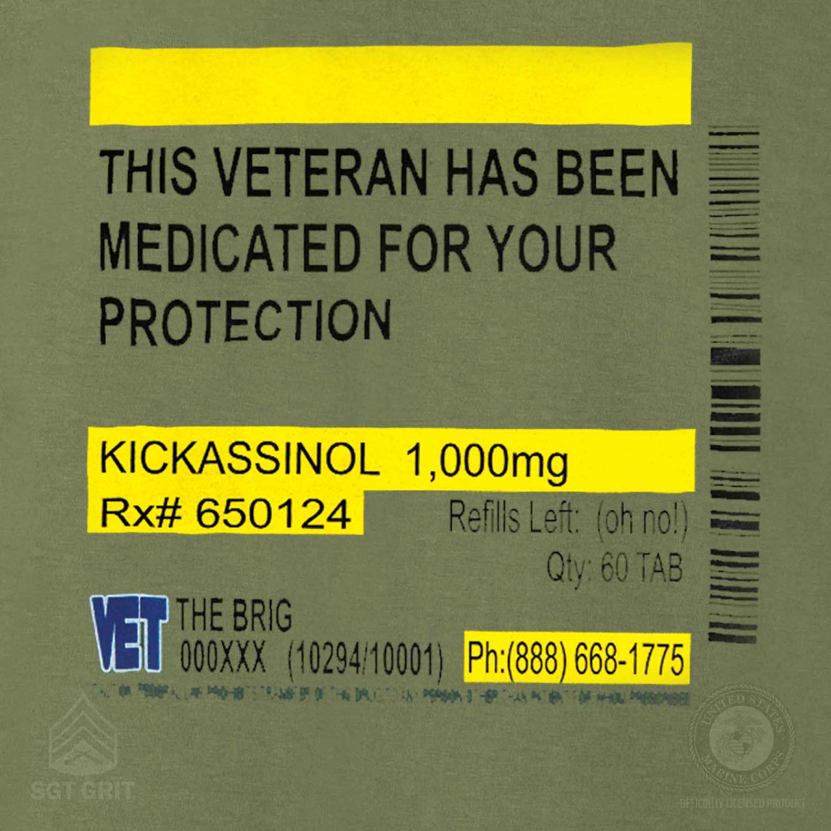 Medicated For Your Protection T-shirt - SGT GRIT