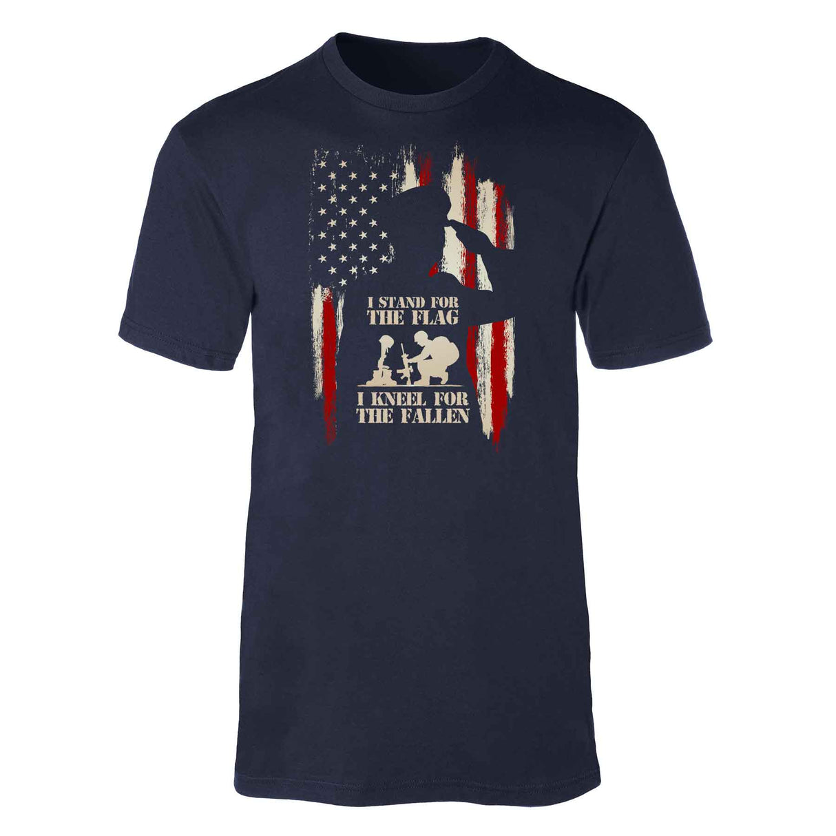 Stand for the Flag, Kneel for the Fallen T-Shirt - SGT GRIT