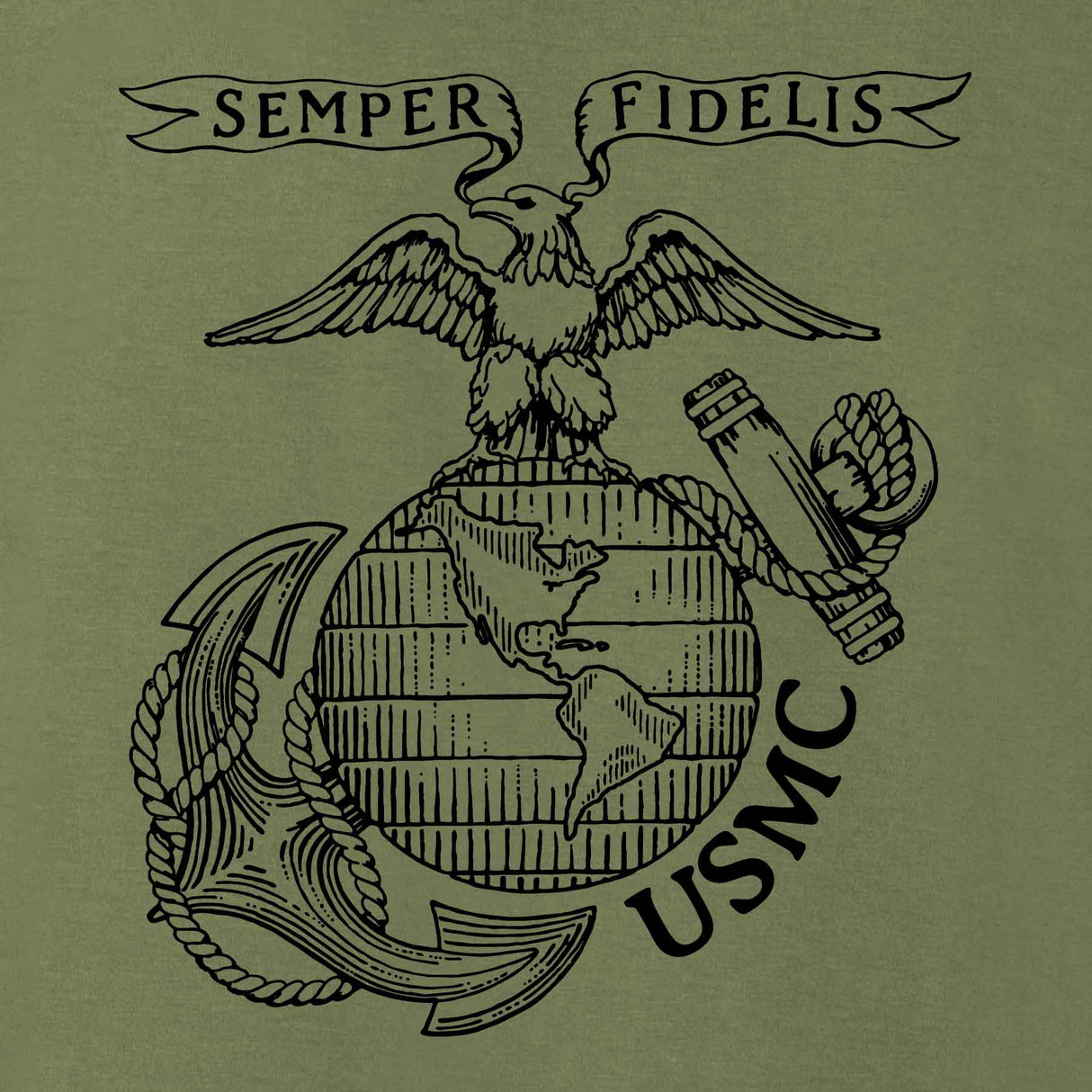 Large Eagle, Globe, and Anchor T-shirt - SGT GRIT