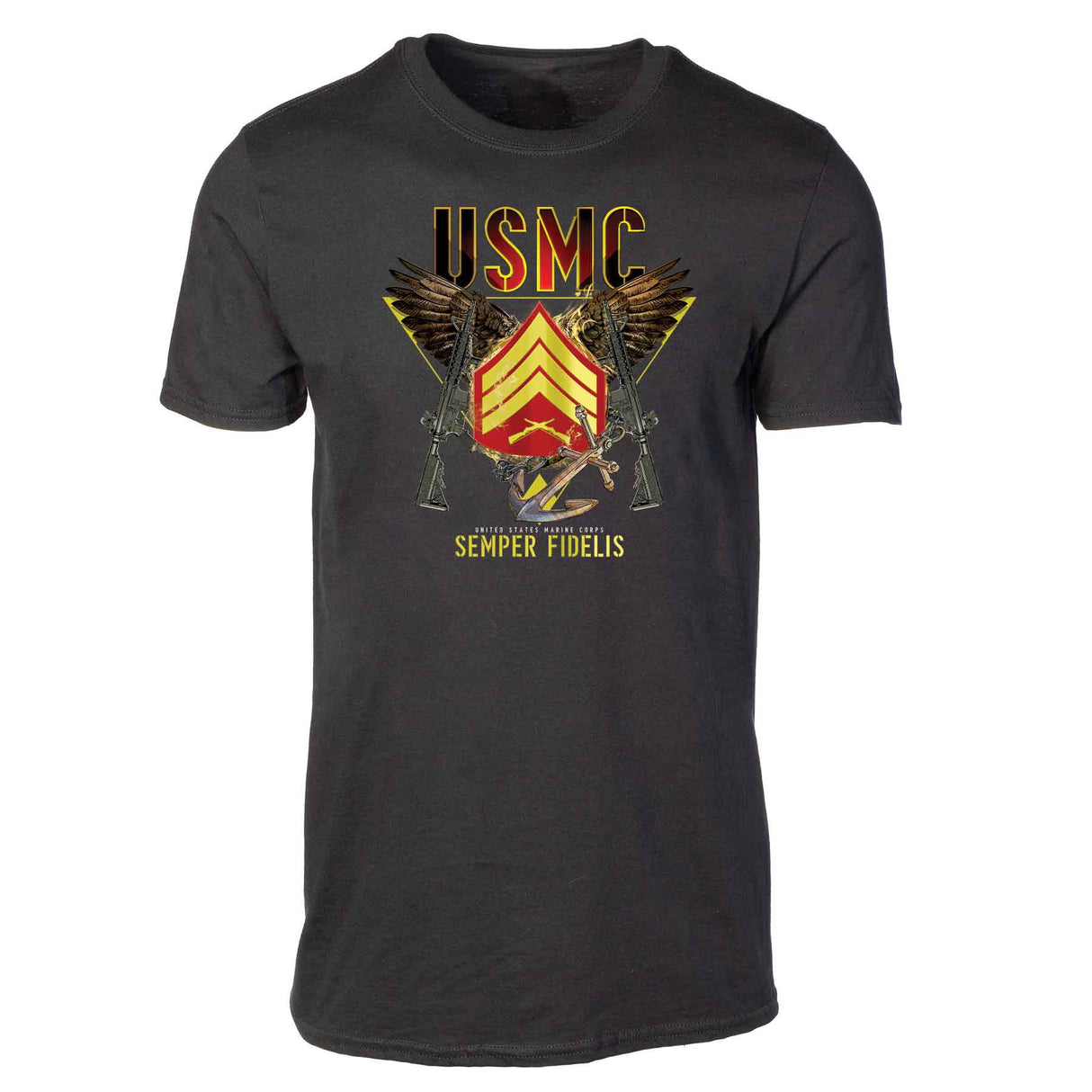 Exclusive Marine Corps T-shirt Customized by Rank - SGT GRIT