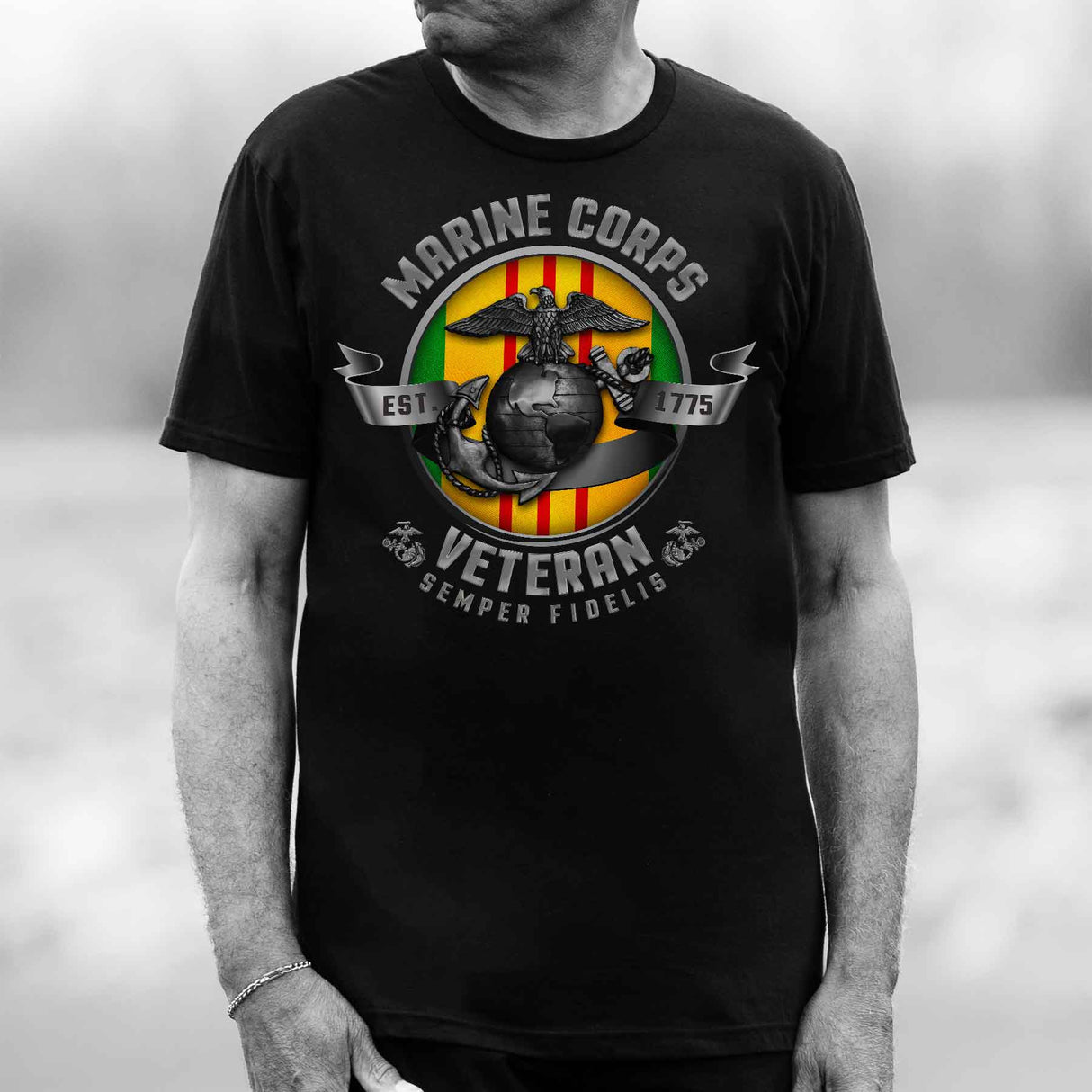 Customizable by Conflict Marine Corps Veterans T-shirt - SGT GRIT