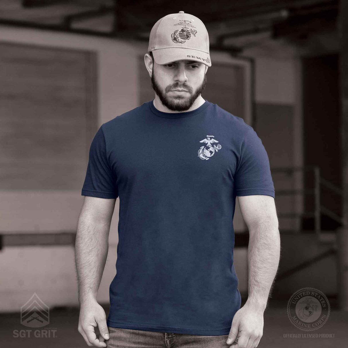 USMC Marine Corps Brotherhood T-shirt 100% Cotton - SGT GRIT