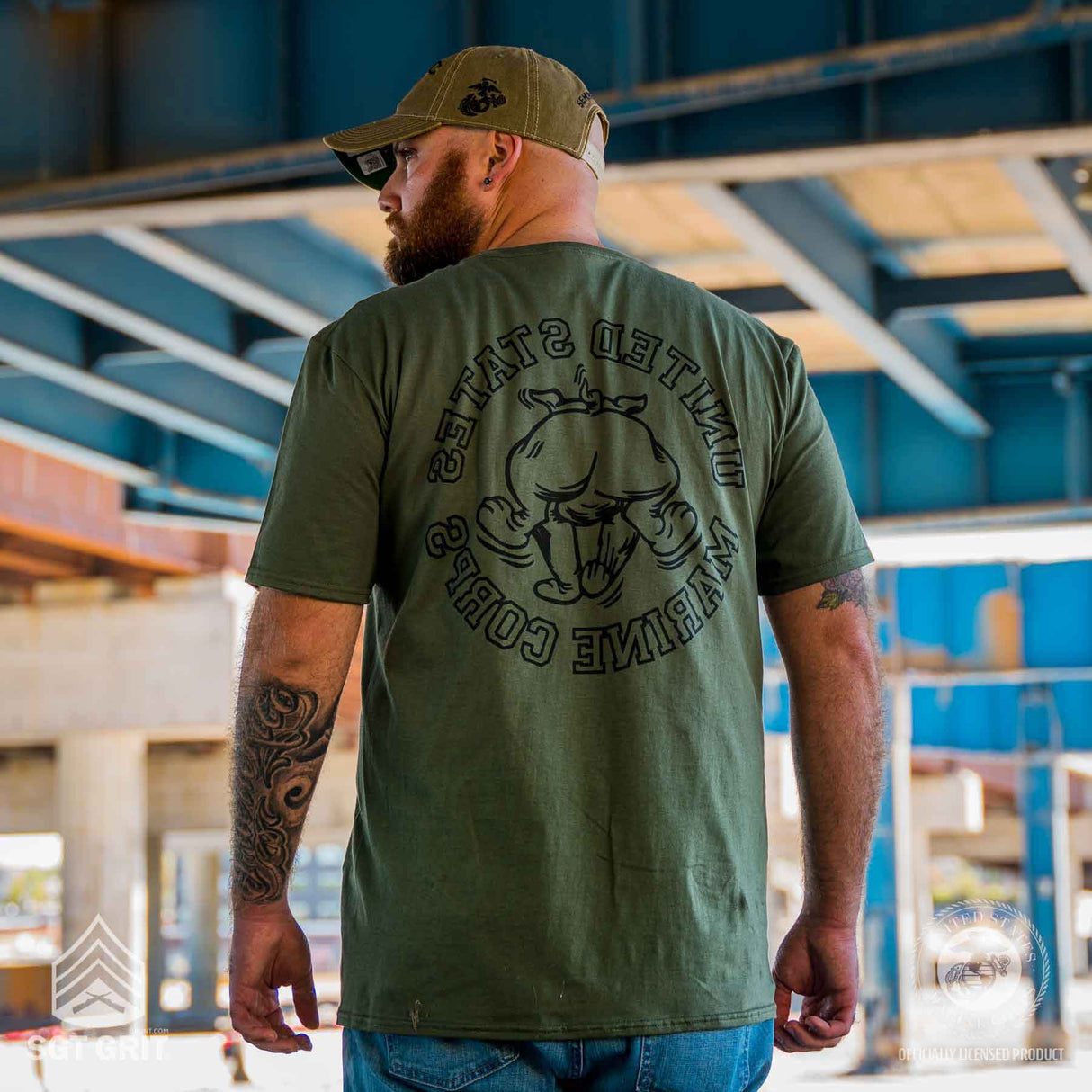 Marine Corps Bulldog Mascot Graphic T-shirt - SGT GRIT