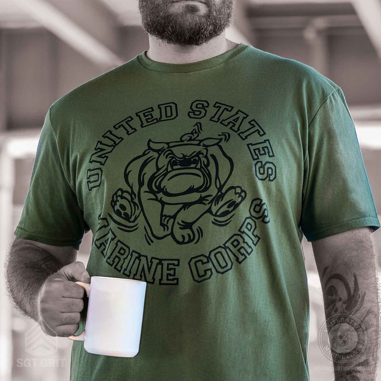 Marine Corps Bulldog Mascot Graphic T-shirt - SGT GRIT