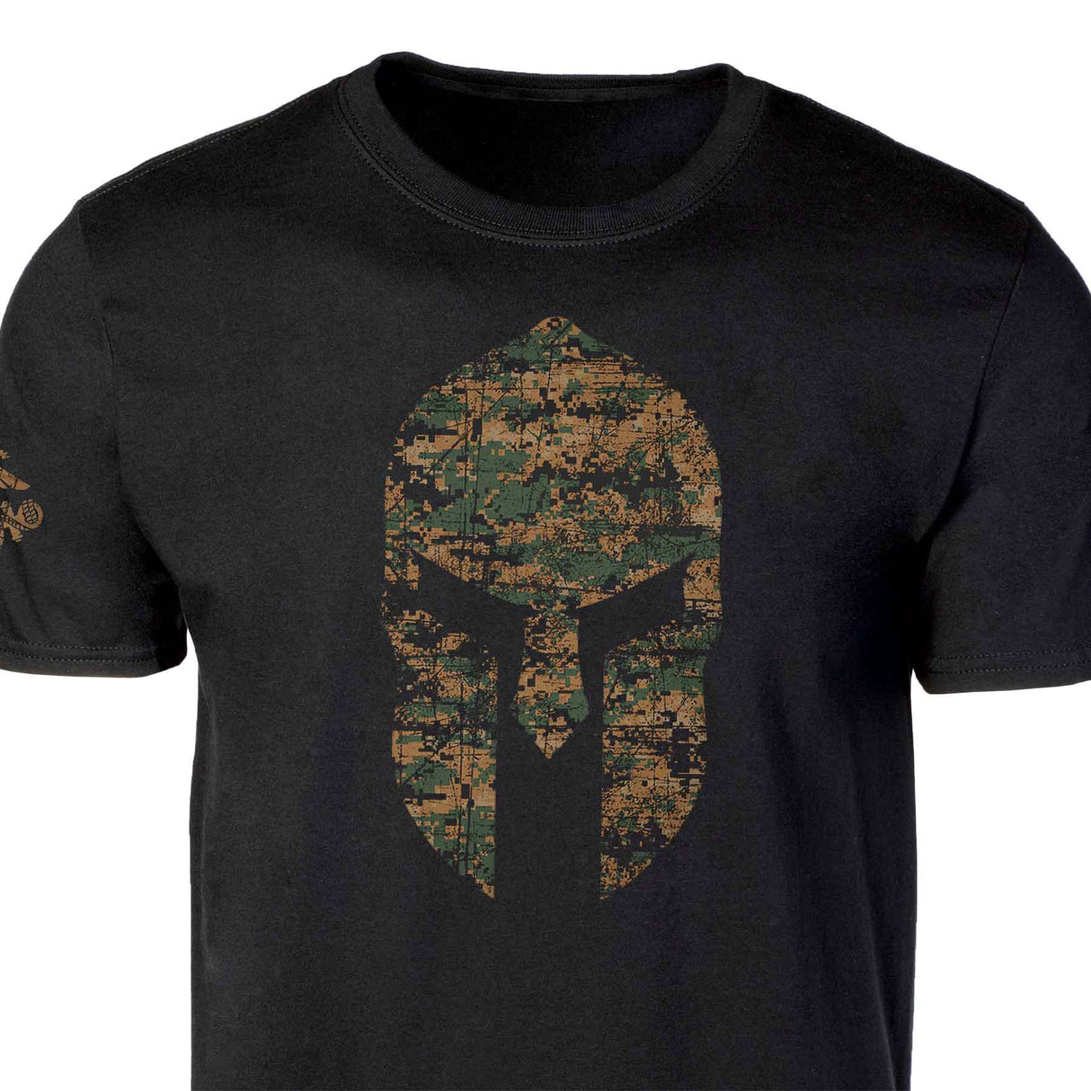 USMC Marpat Camo Spartan Helmet T-shirt - SGT GRIT