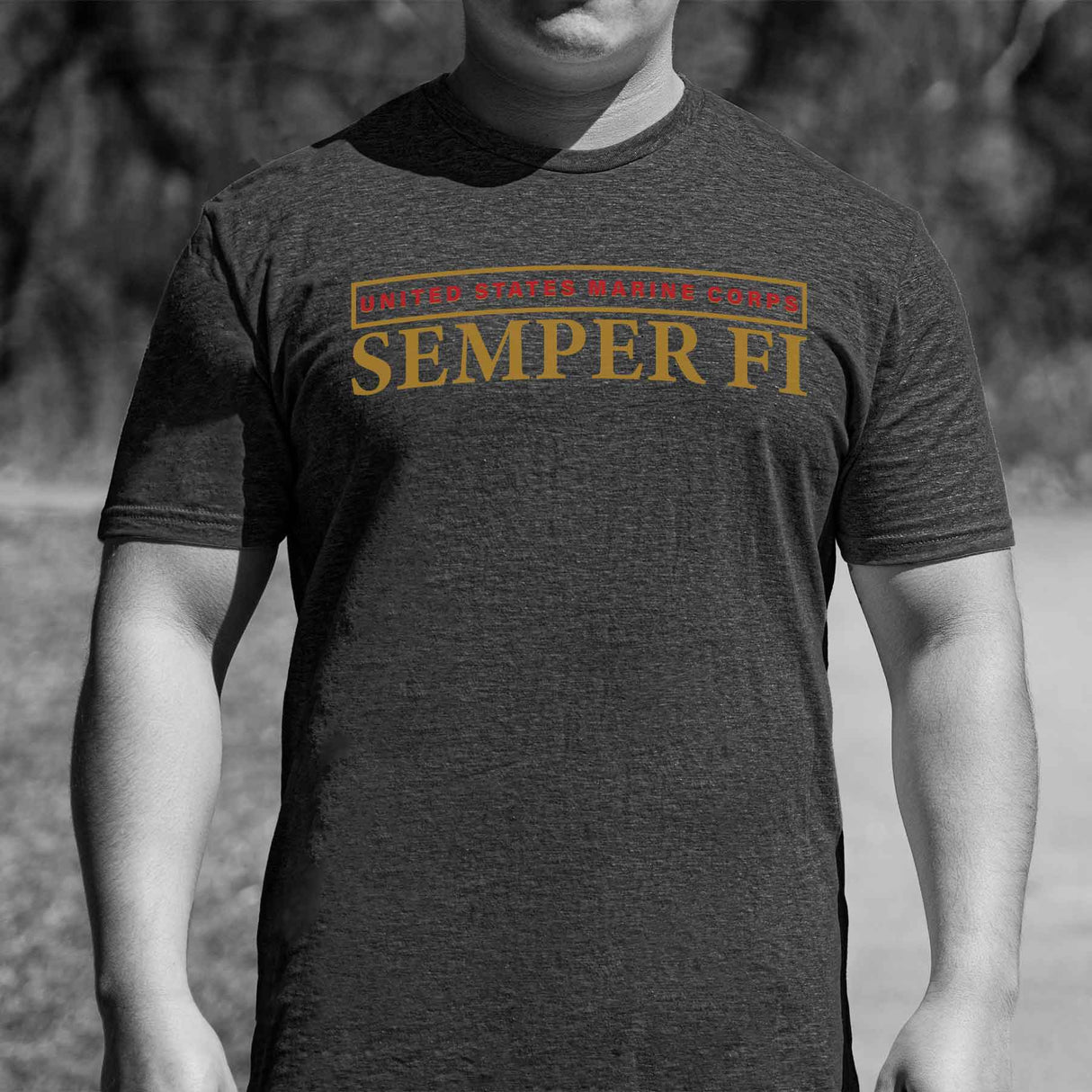 Semper Fi Arch Heather T-shirt - SGT GRIT