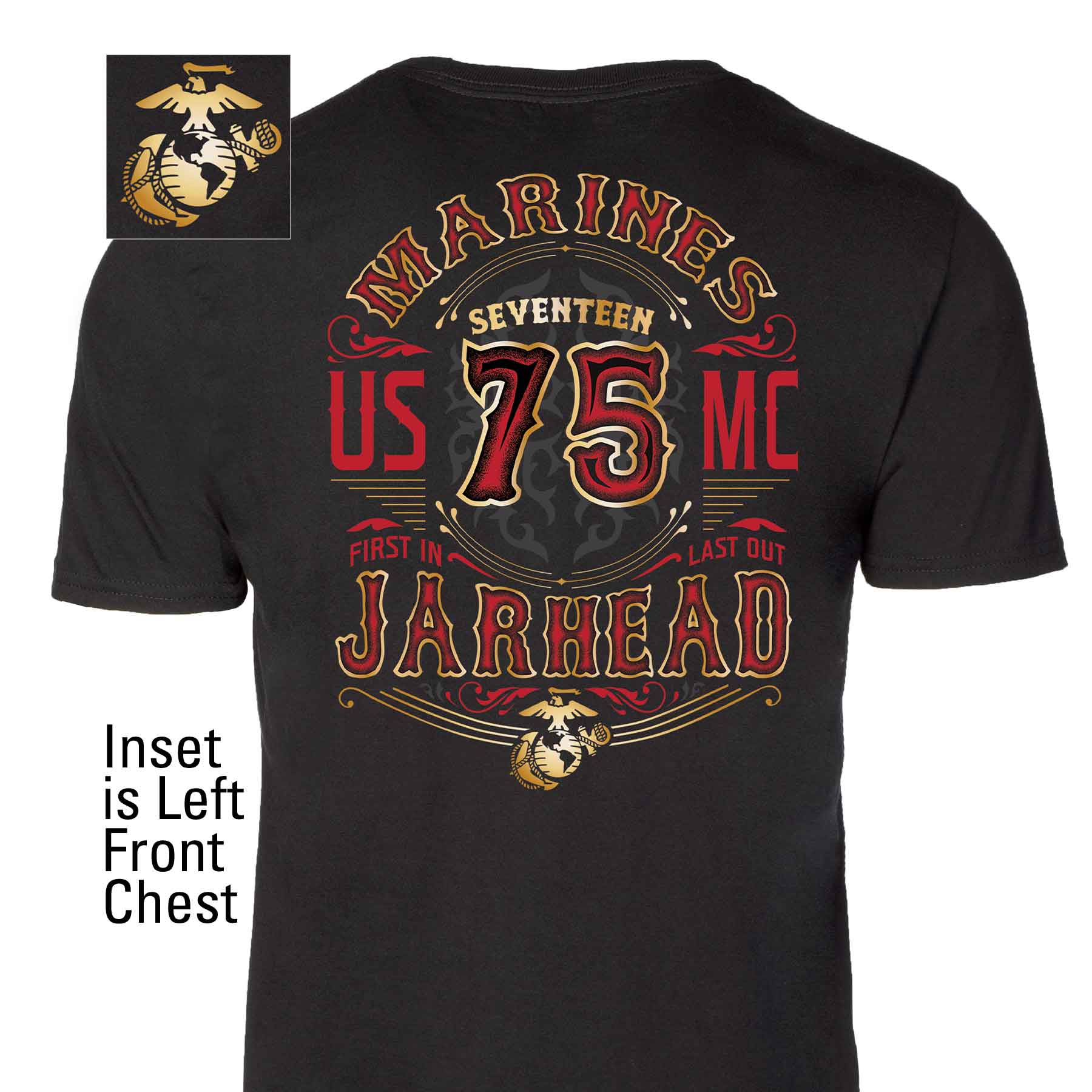 Western Jarhead Back With Left Chest T-shirt – SGT GRIT