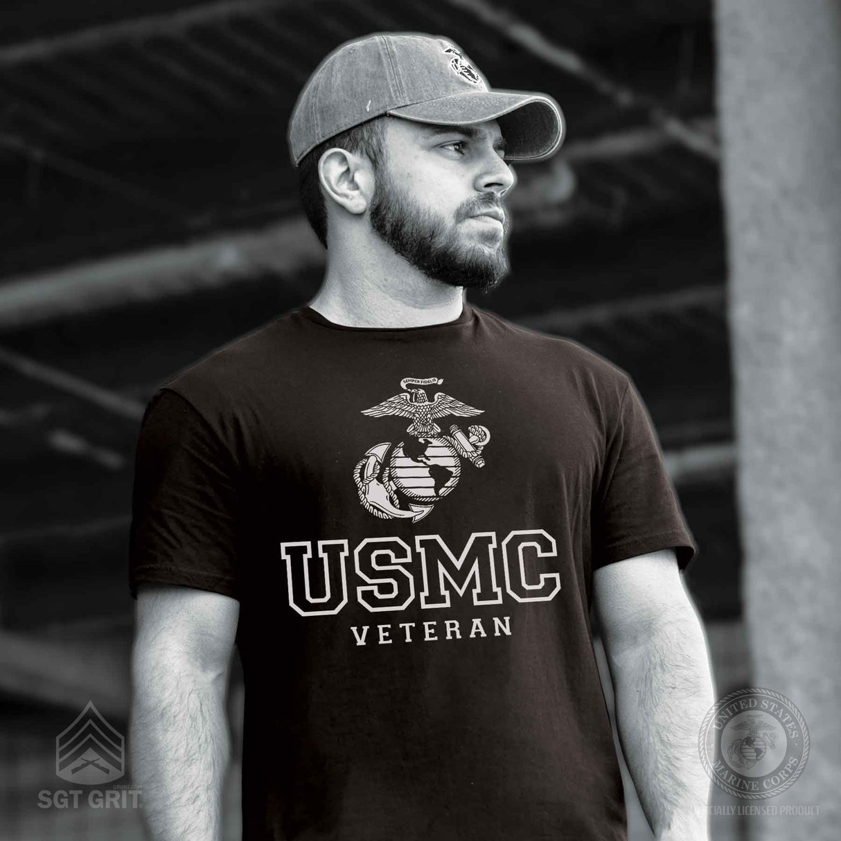 USMC Veteran Tonal T-shirt - SGT GRIT