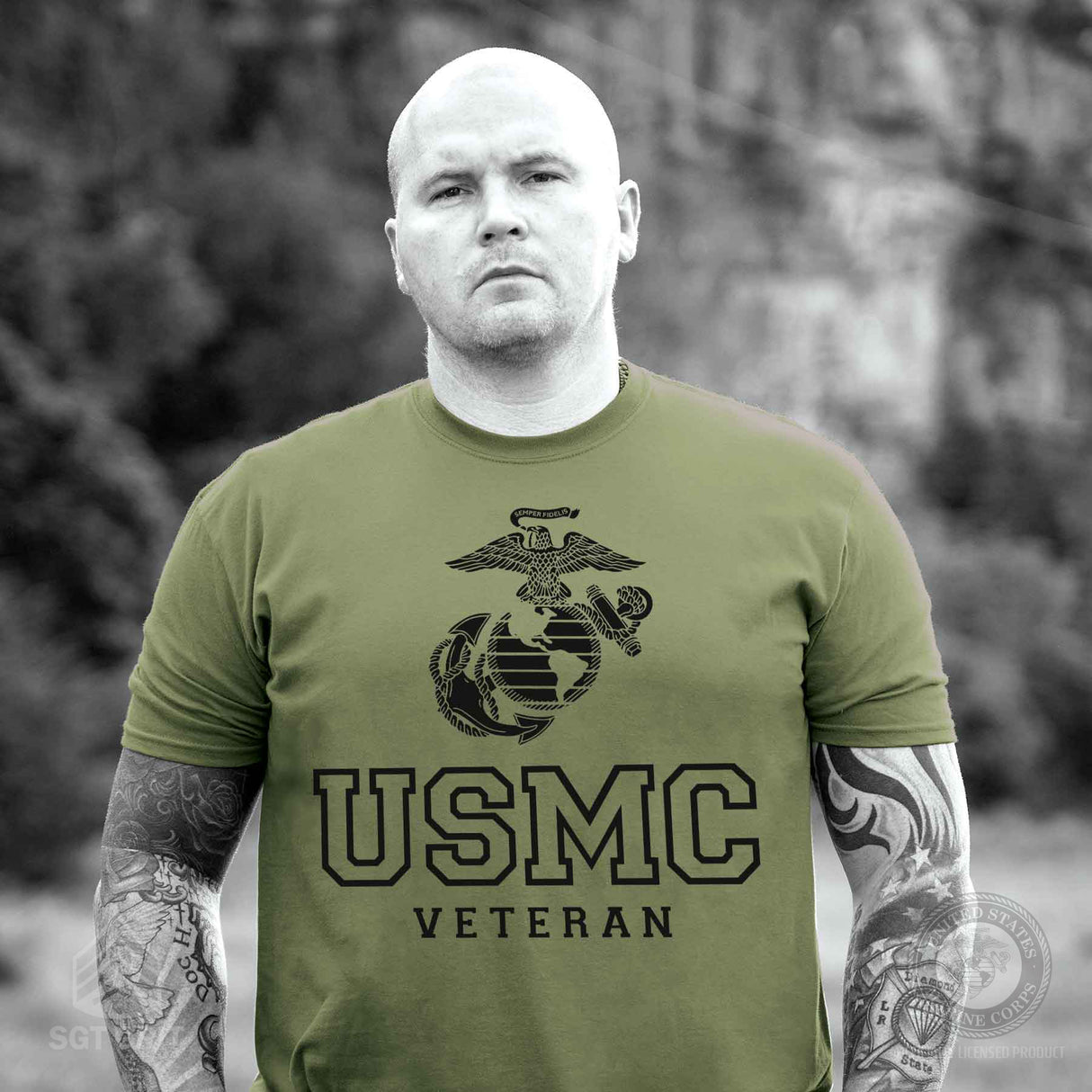 USMC Veteran Tonal T-shirt - SGT GRIT