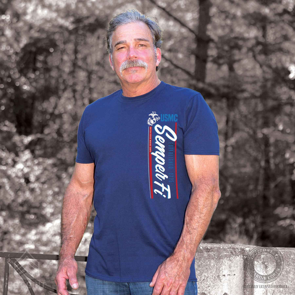 USMC Semper Fi Vertical T-shirt - SGT GRIT