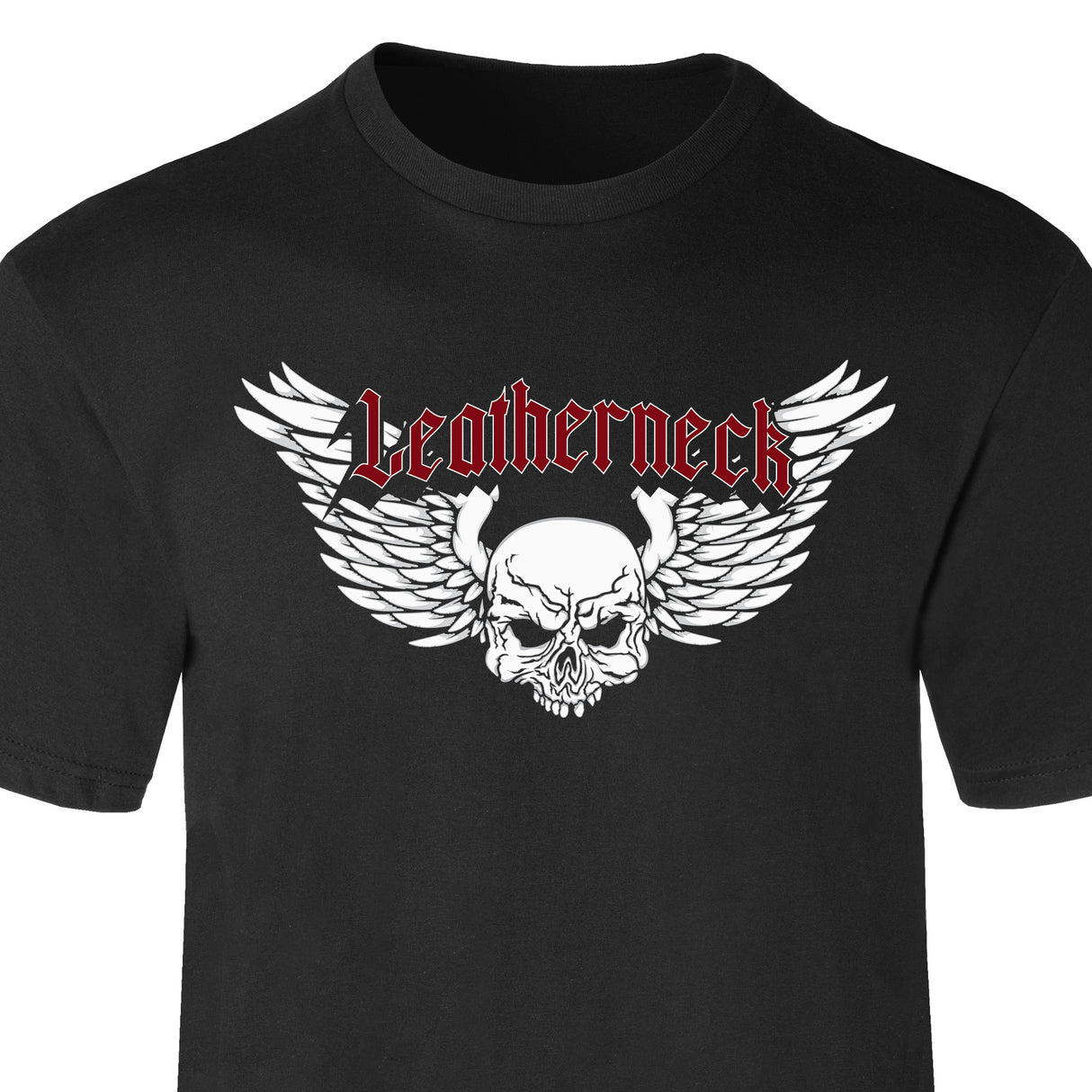 Leatherneck Skull T-Shirt - Black - SGT GRIT