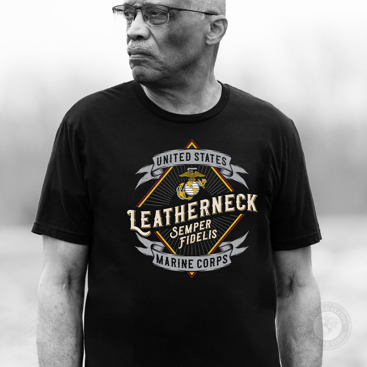 Marines Leatherneck Diamond T-Shirt - SGT GRIT