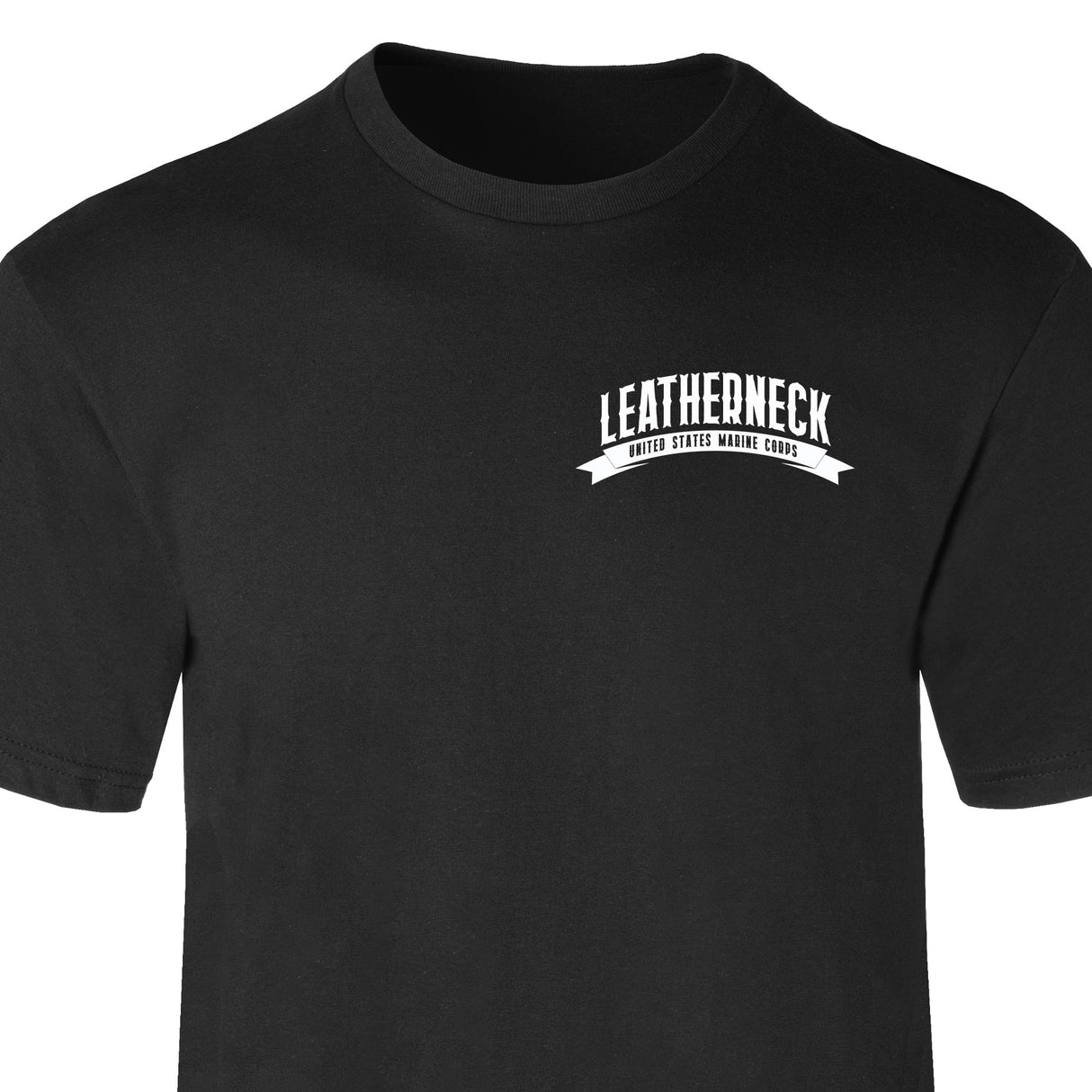 USMC Leatherneck Left Chest T-Shirt- Black - SGT GRIT