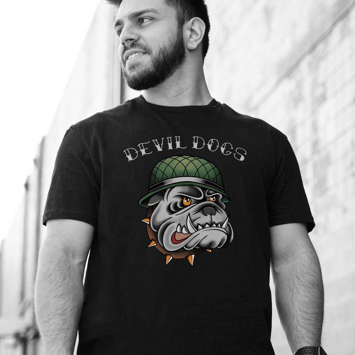 USMC Vintage Tattoo Devil Dogs T-Shirt - SGT GRIT