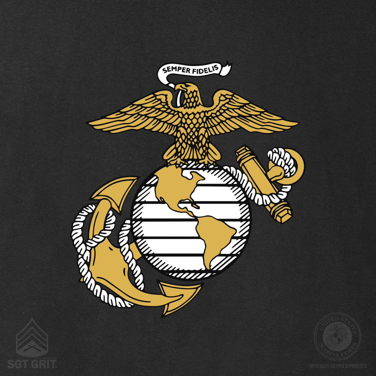 USMC 'Never Underestimate an Old Marine' T-shirt- Back Design - SGT GRIT