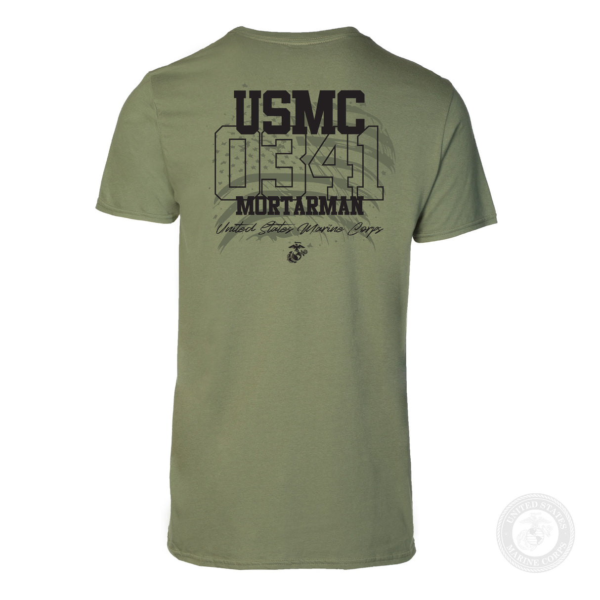 Choose Your Marine MOS Flag T-shirt- Back Design - SGT GRIT