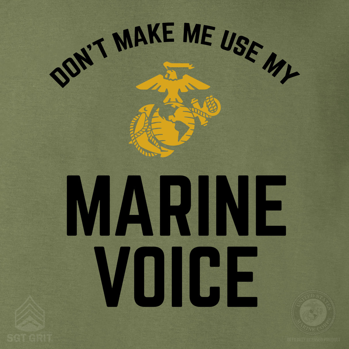 Marine Voice T-shirt- Back Design - SGT GRIT