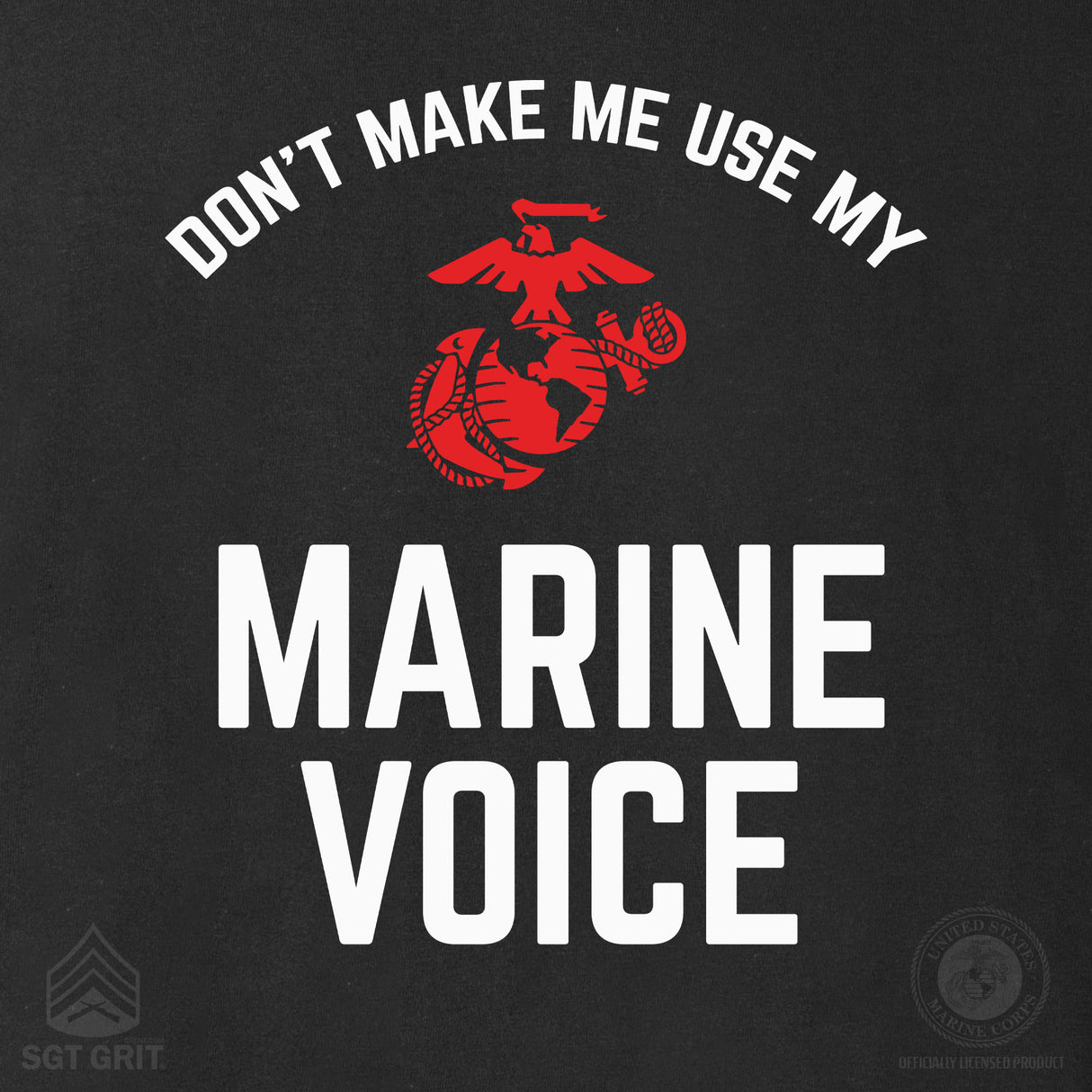 Marine Voice T-shirt- Back Design - SGT GRIT