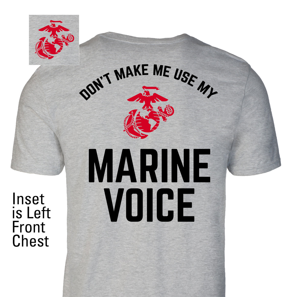 Marine Voice T-shirt- Back Design - SGT GRIT