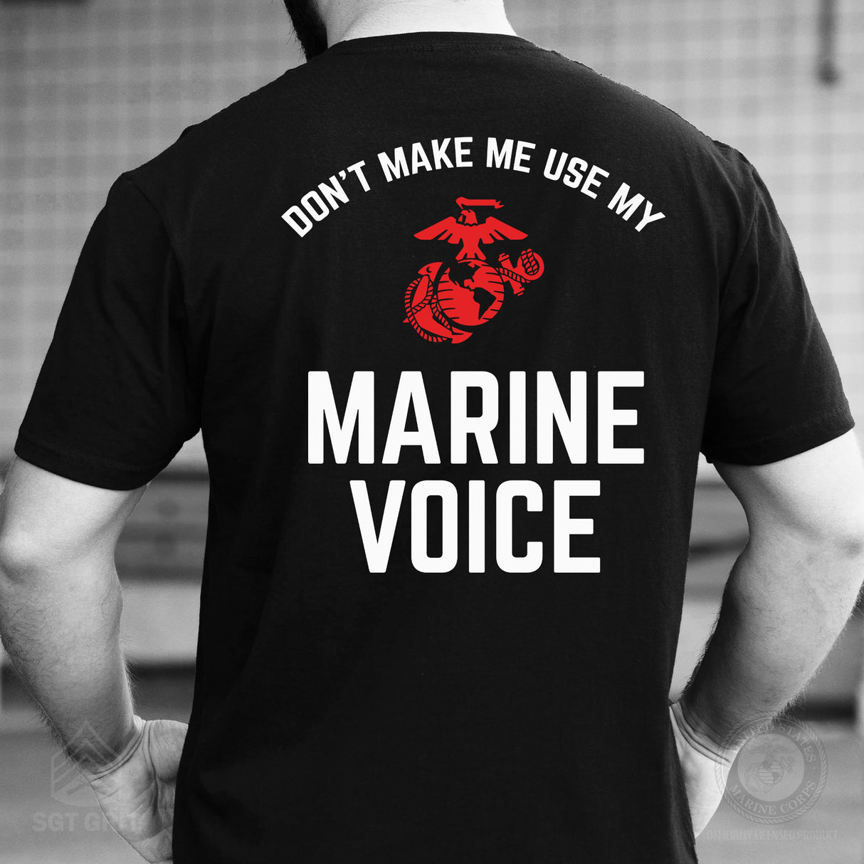 Marine Voice T-shirt- Back Design - SGT GRIT