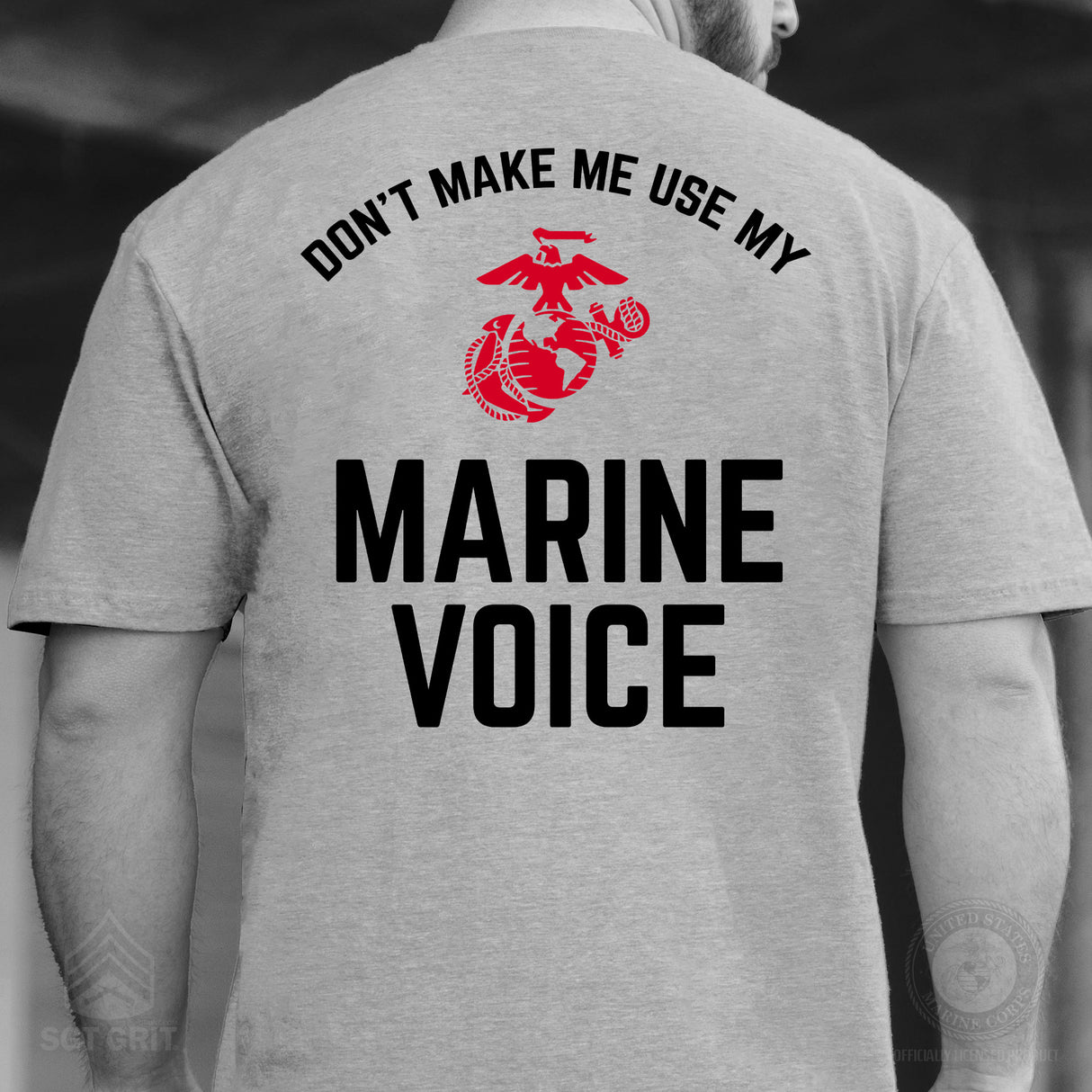 Marine Voice T-shirt- Back Design - SGT GRIT