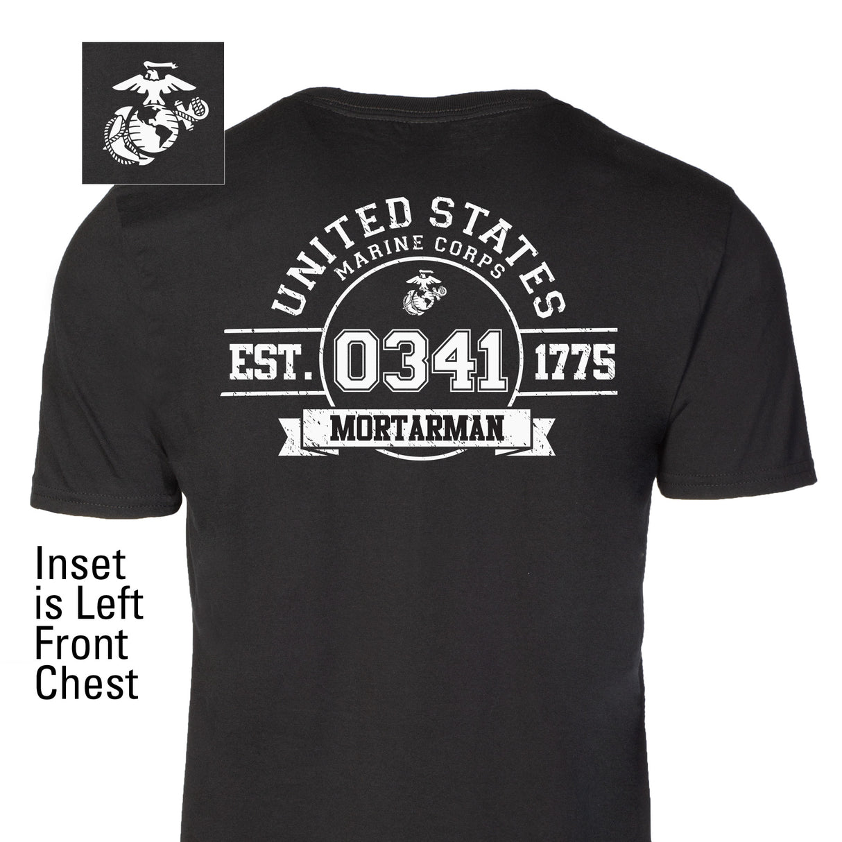 Choose Your Marine MOS Est. 1775 T-shirt- Back Design - SGT GRIT