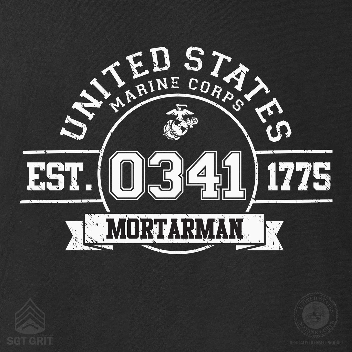 Choose Your Marine MOS Est. 1775 T-shirt- Back Design - SGT GRIT
