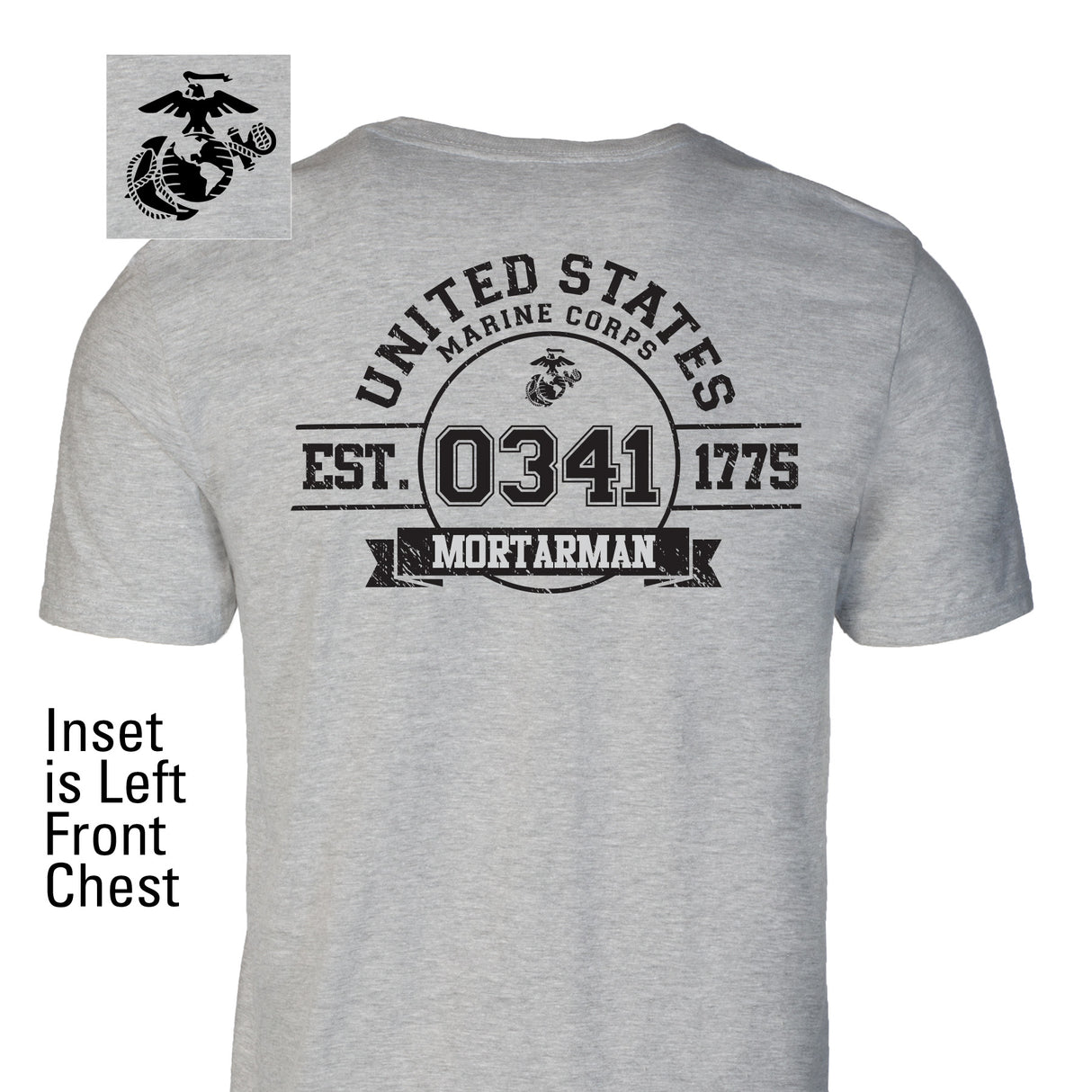 Choose Your Marine MOS Est. 1775 T-shirt- Back Design - SGT GRIT