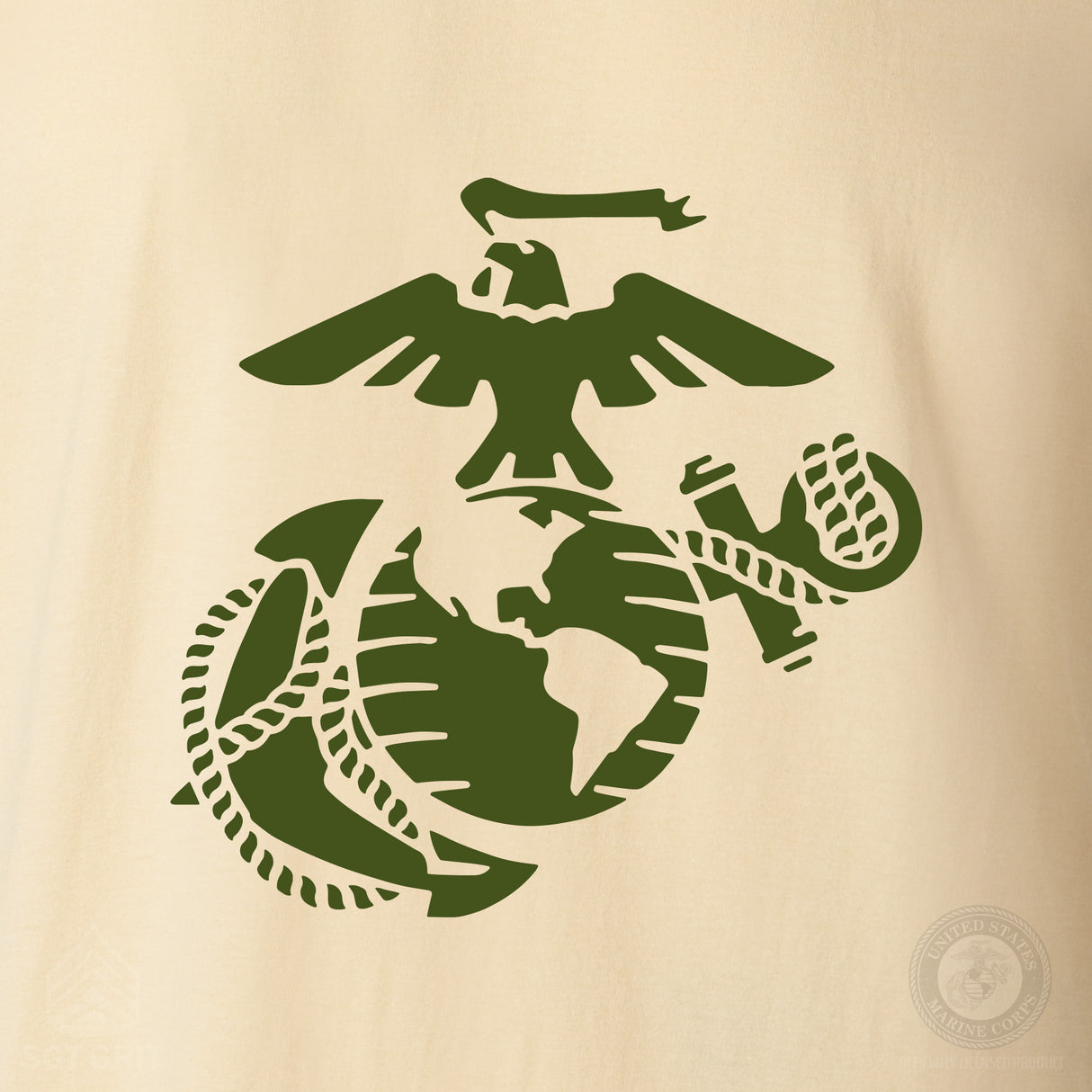 USMC Combat Bulldog T-shirt- Back Design - SGT GRIT