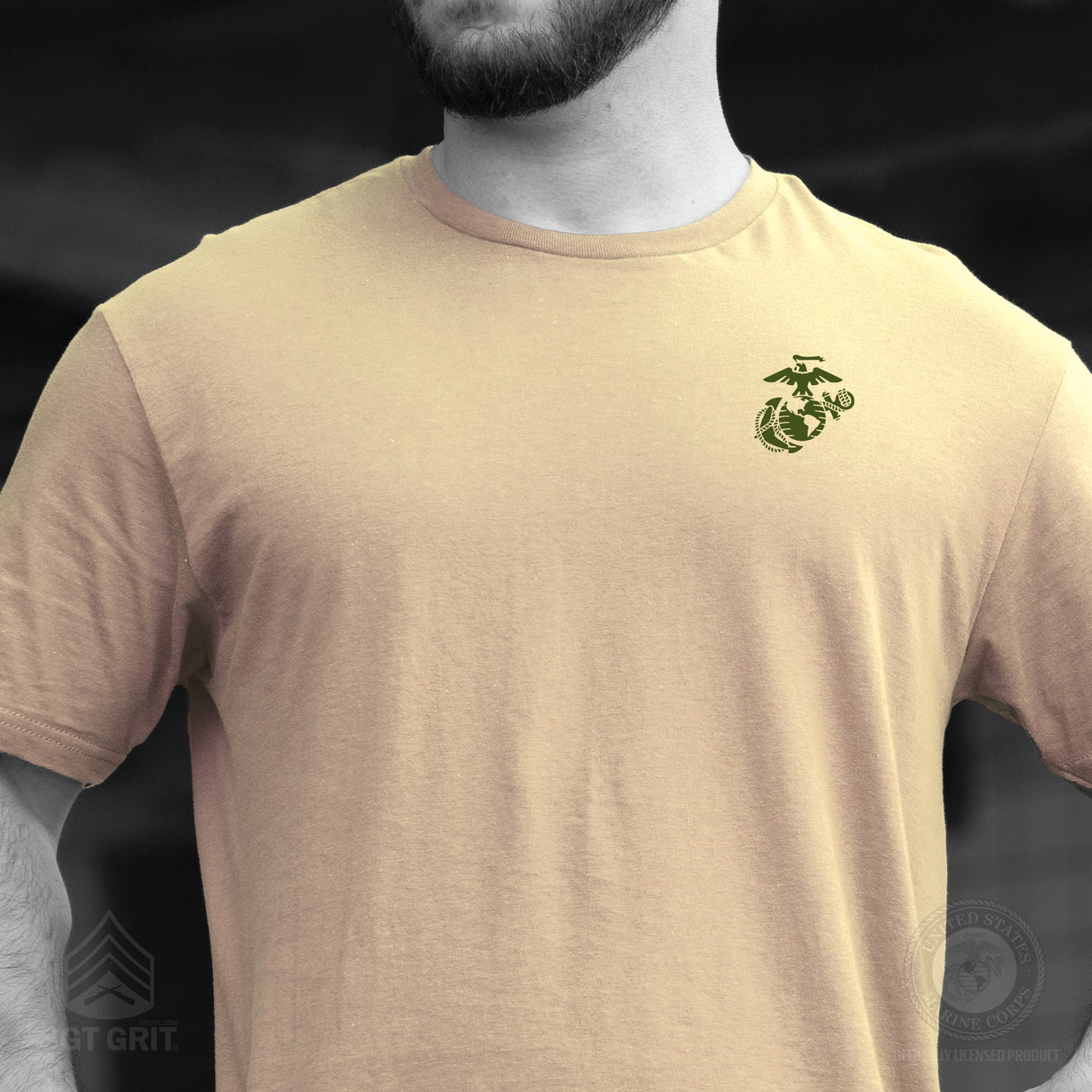 USMC Combat Bulldog T-shirt- Back Design - SGT GRIT