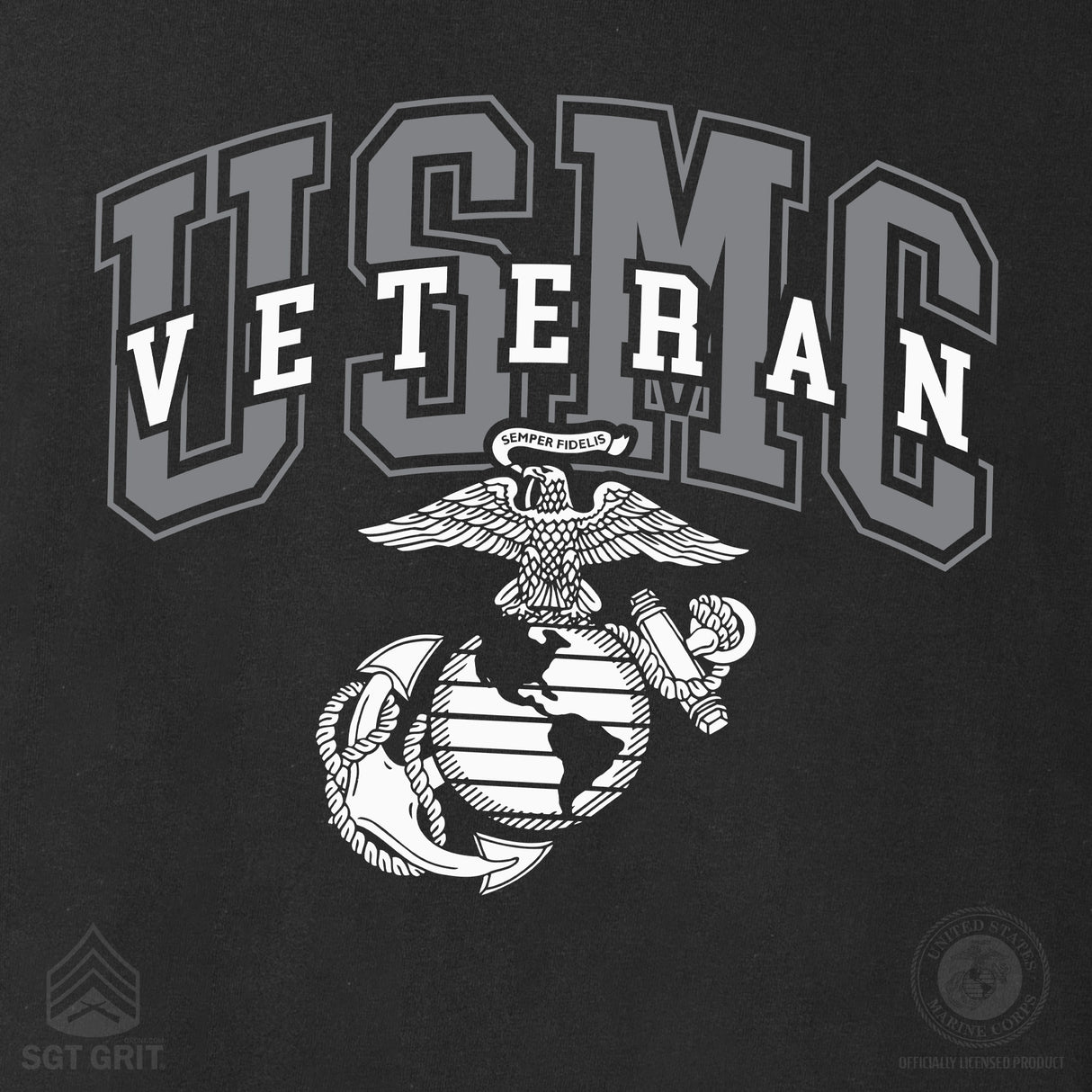 USMC Veteran T-shirt- Back Design - SGT GRIT