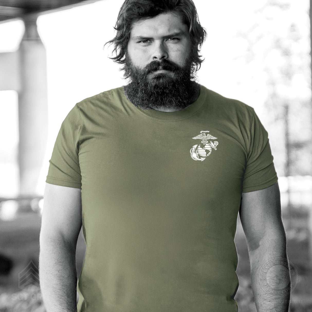 USMC Veteran T-shirt- Back Design - SGT GRIT