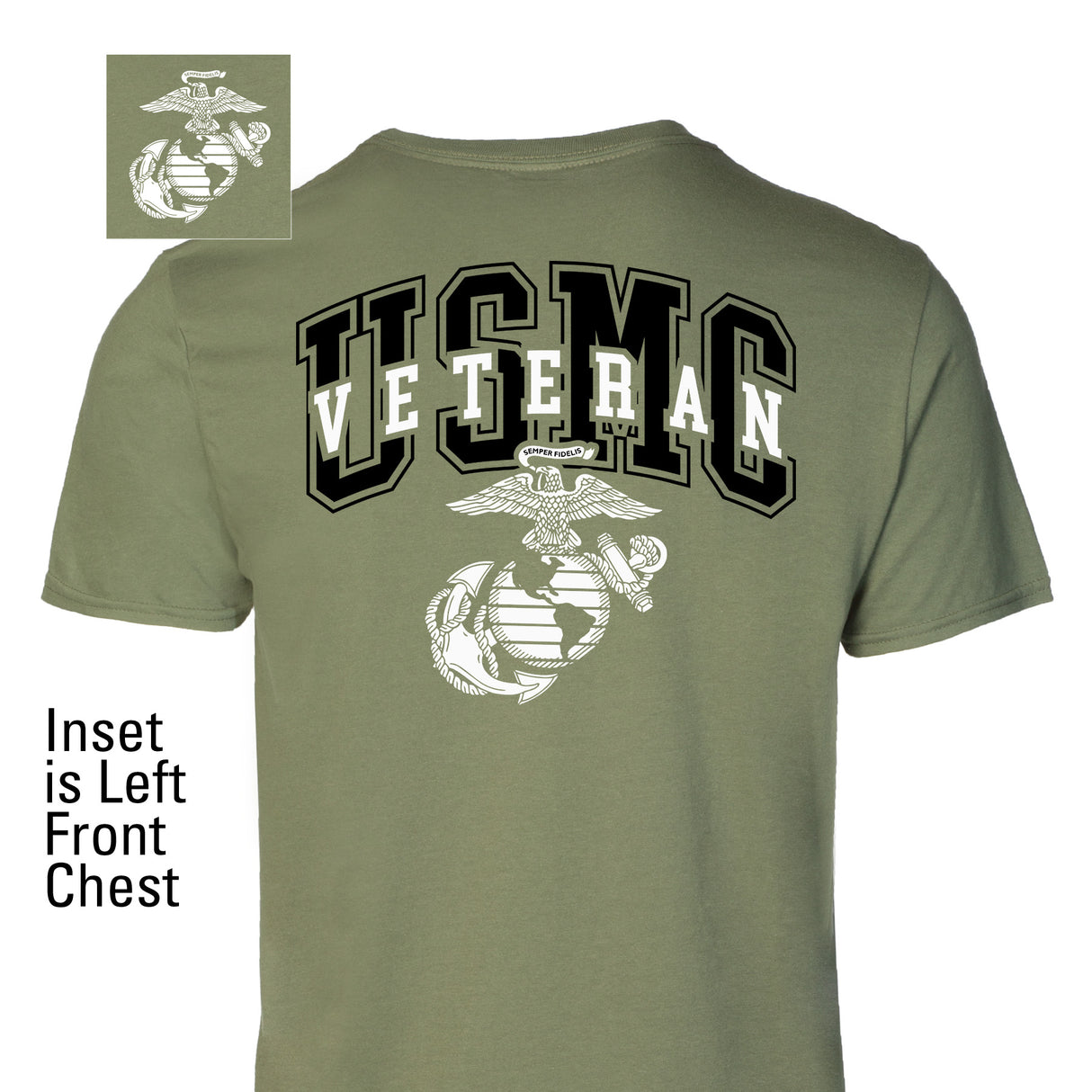 USMC Veteran T-shirt- Back Design - SGT GRIT