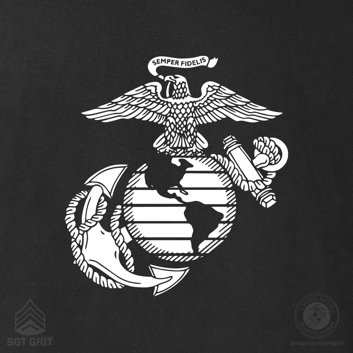 USMC 250th Anniversary Formal T-Shirt- Back Design - SGT GRIT