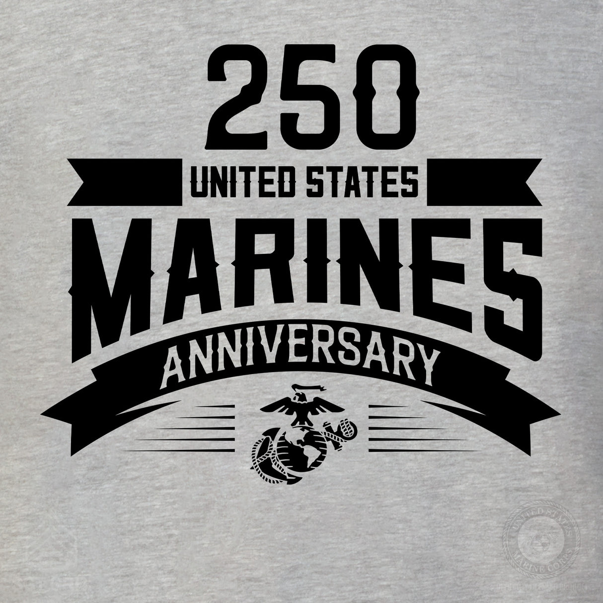 USMC 250th Anniversary Ribbon T-Shirt- Back Design - SGT GRIT