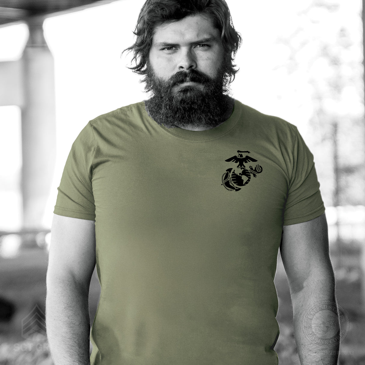 USMC 250th Anniversary Ribbon T-Shirt- Back Design - SGT GRIT