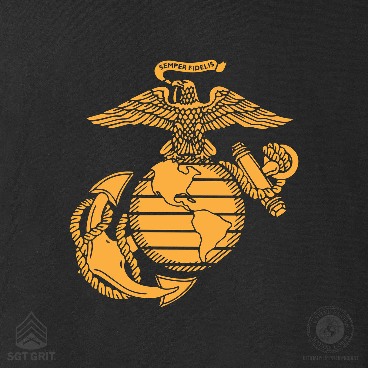 USMC Born in a Bar 250 Years T-Shirt- Back Design - SGT GRIT