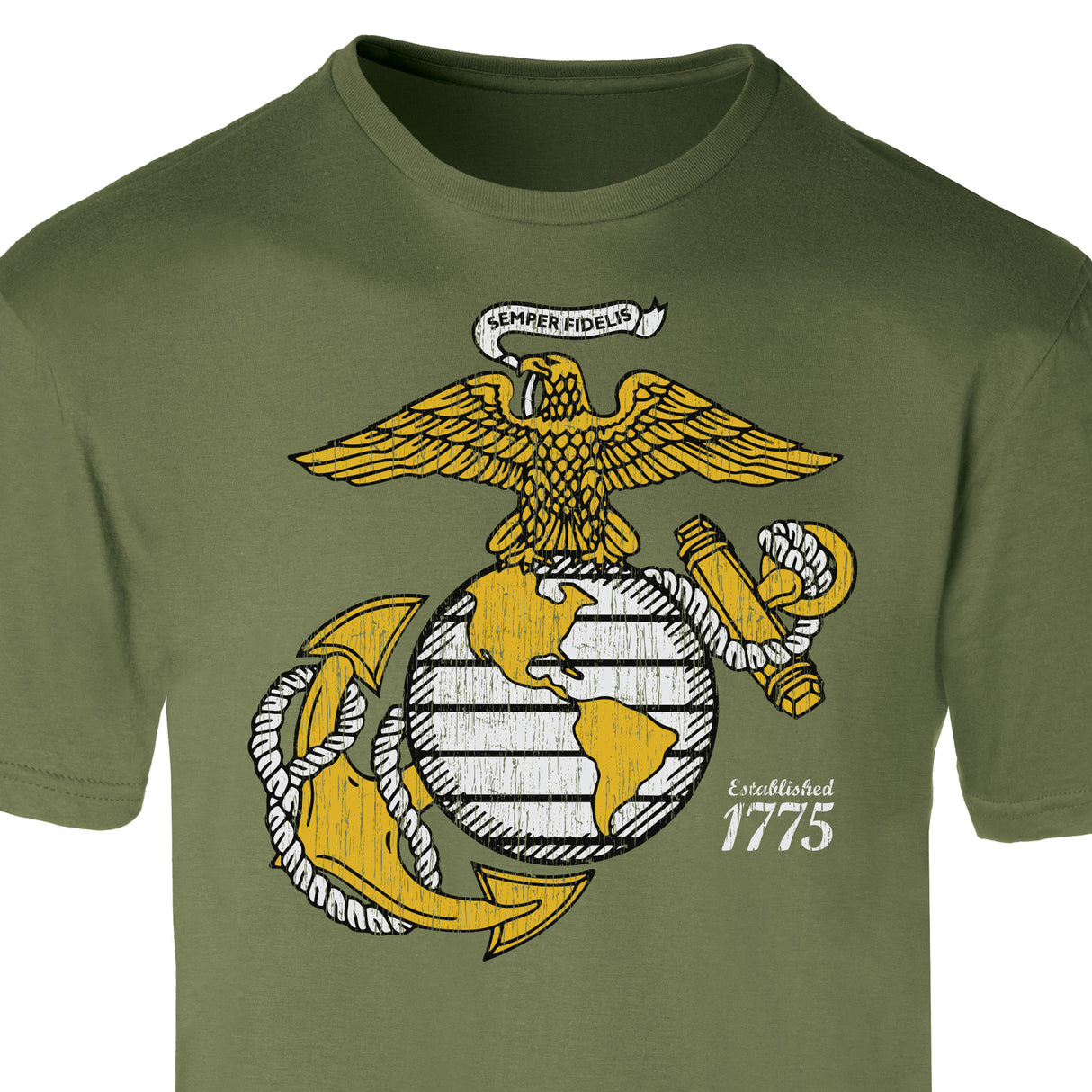 Gold Eagle, Globe, and Anchor T-Shirt - SGT GRIT