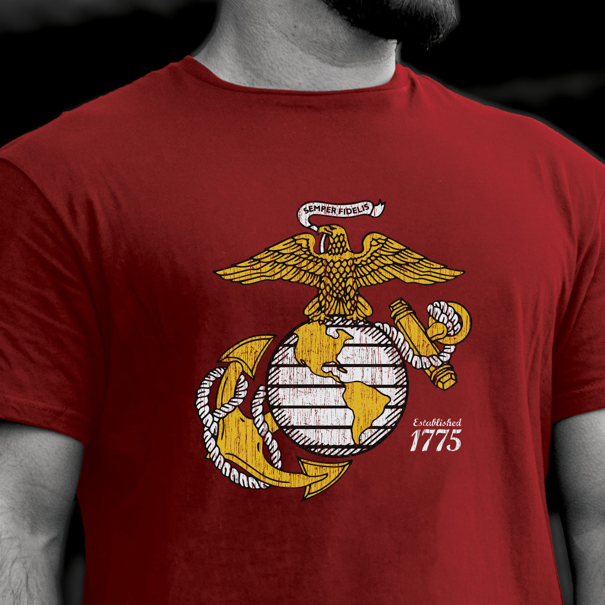 Gold Eagle, Globe, and Anchor T-Shirt - SGT GRIT