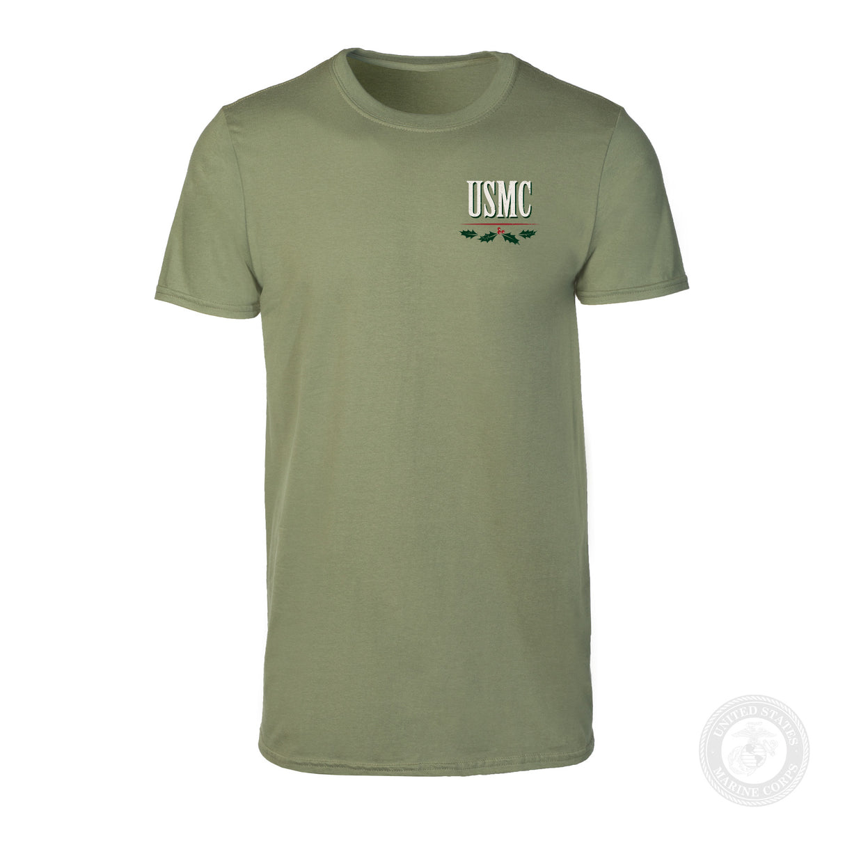 USMC Tun Tavern Christmas T-Shirt Back Design- OD Green (Copy) - SGT GRIT
