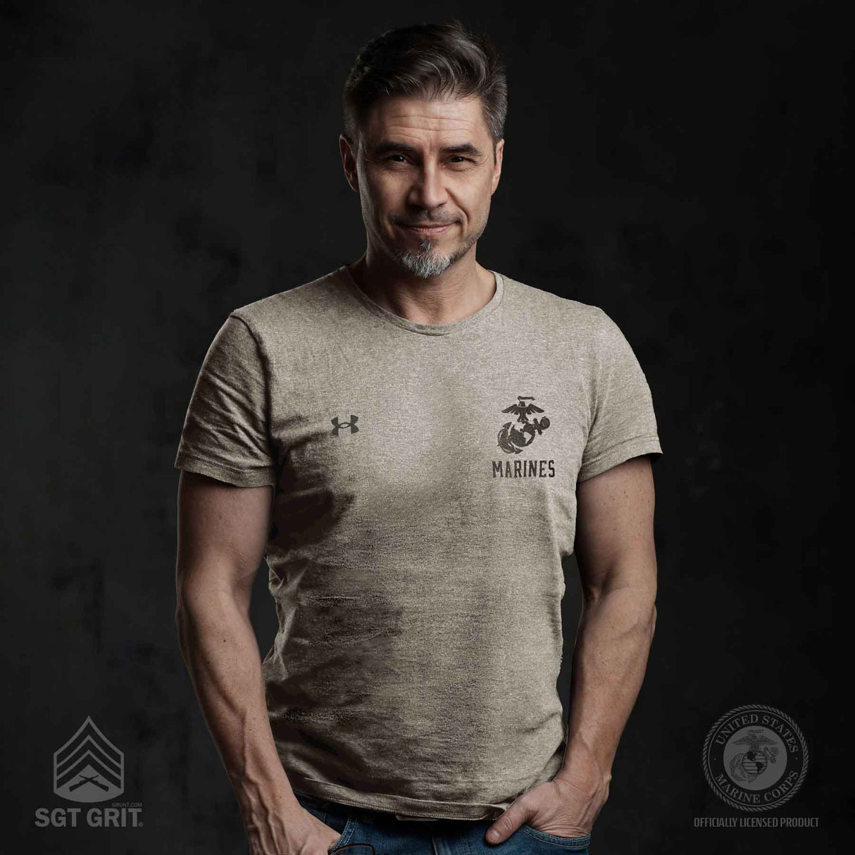 UA USMC Devil Dogs Performance Cotton T-shirt - SGT GRIT