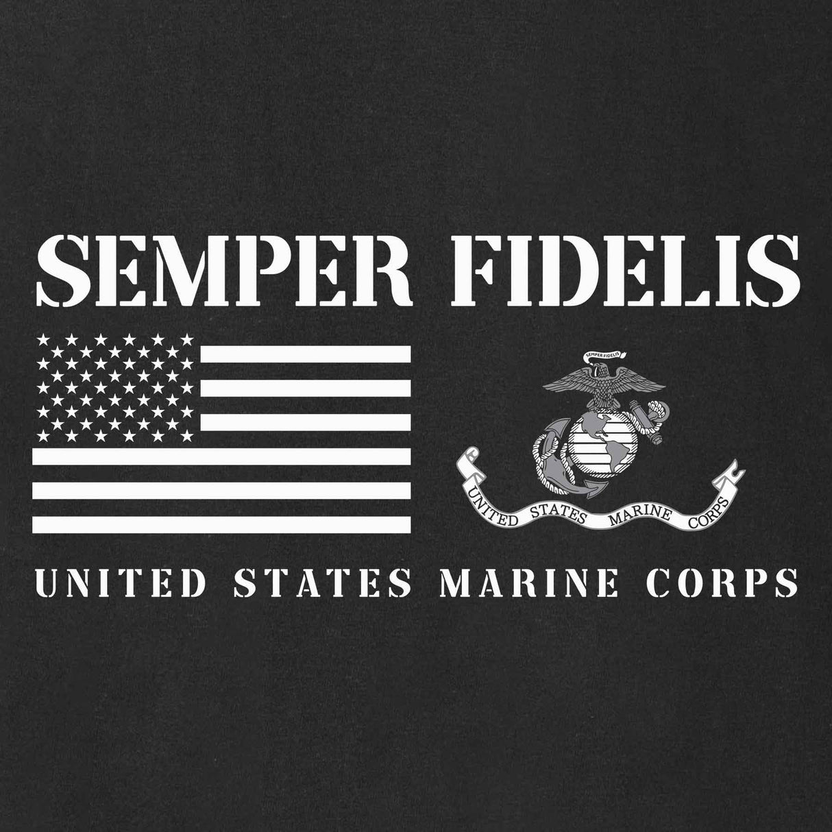 Semper Fidelis USA and USMC Flag T-shirt - SGT GRIT