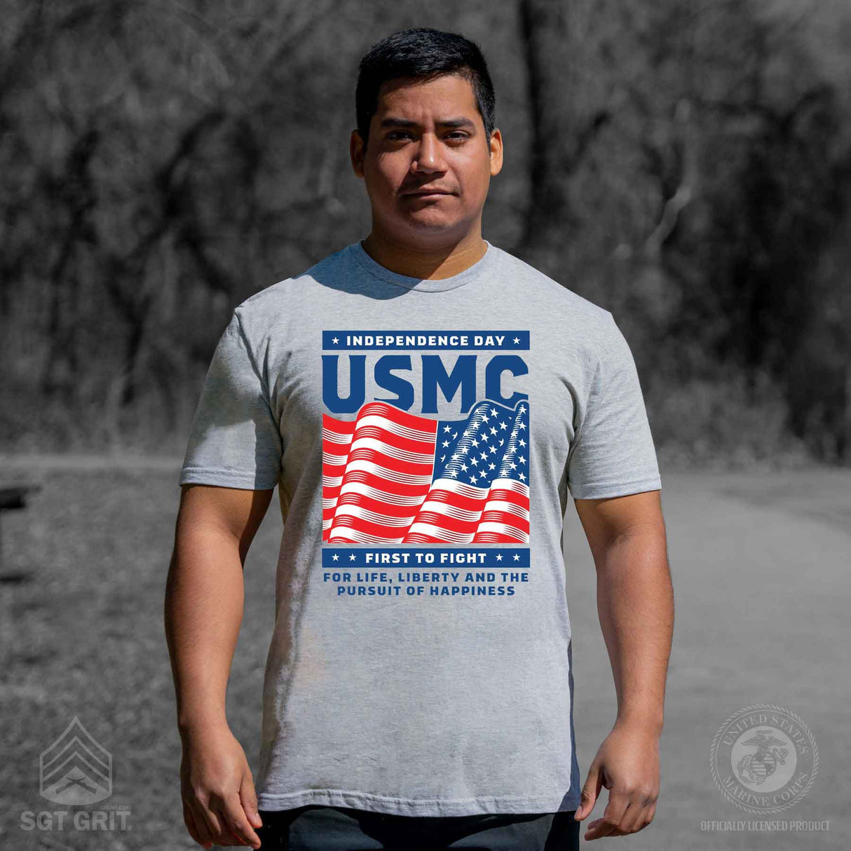 Independence Day First To Fight T-shirt - SGT GRIT