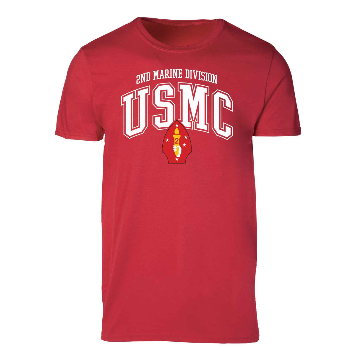 2nd Marine Division Arched Patch Graphic T-shirt - SGT GRIT