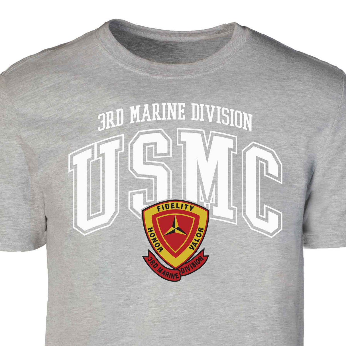 3rd Marine Division Arched Patch Graphic T-shirt - SGT GRIT