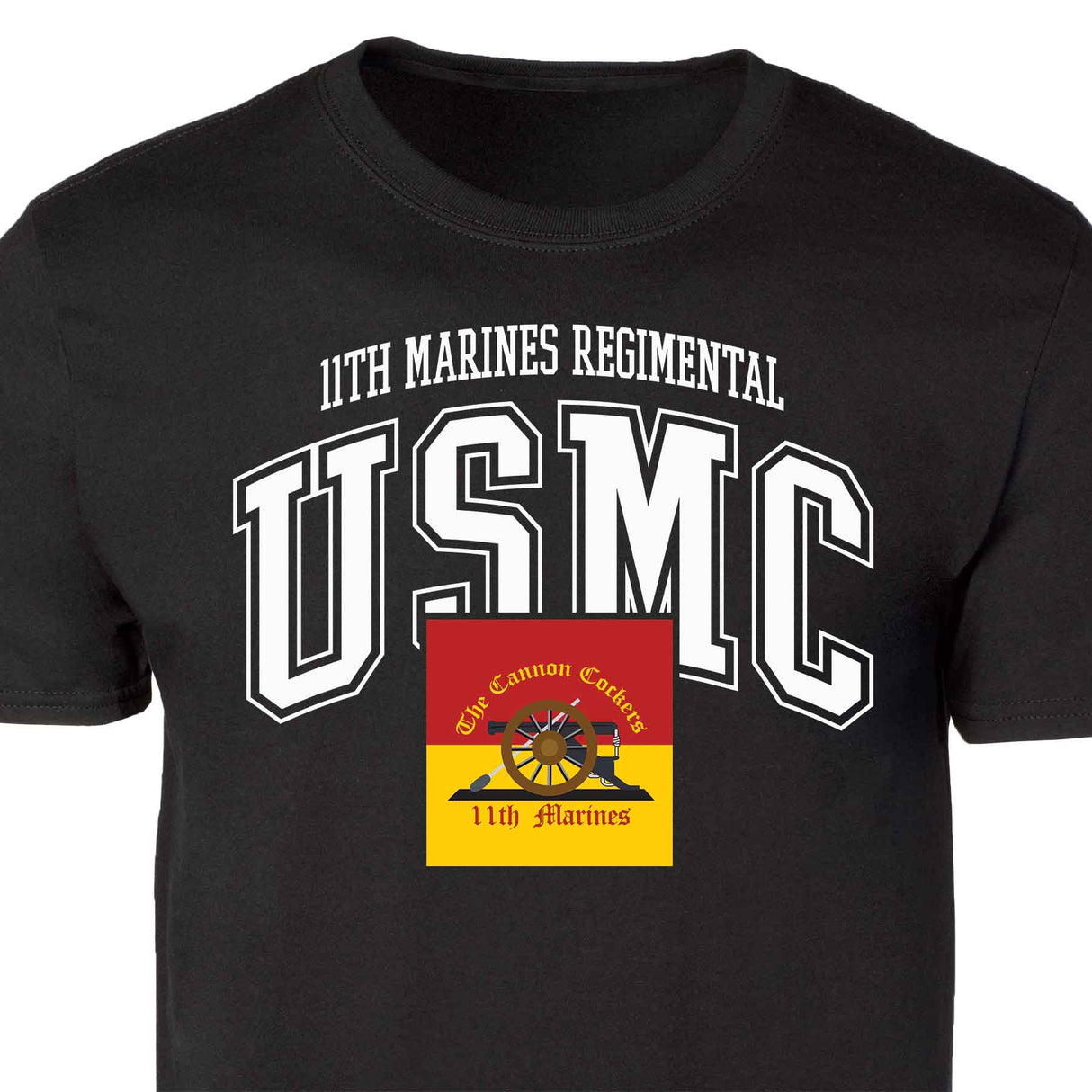 11th Marines Regimental Arched Patch Graphic T-shirt - SGT GRIT