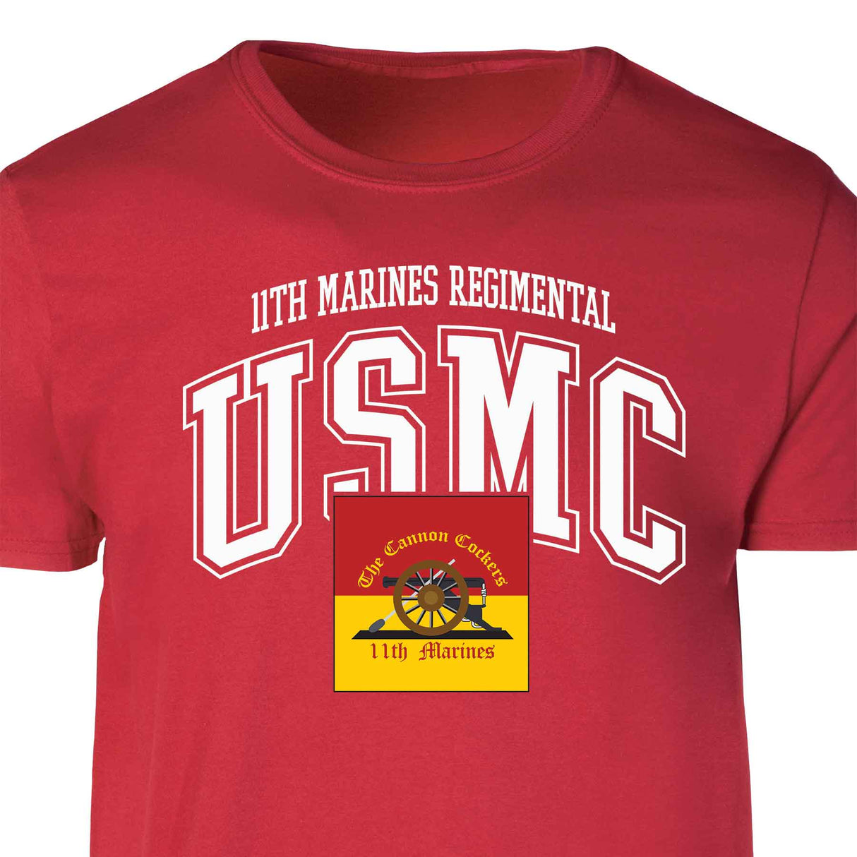 11th Marines Regimental Arched Patch Graphic T-shirt - SGT GRIT